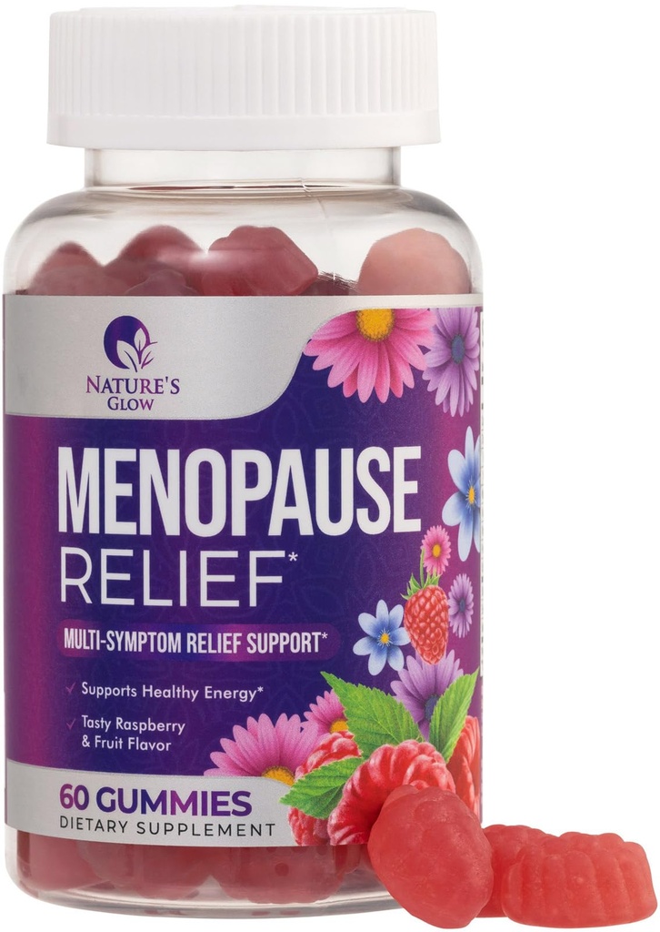 Kadınlar için Menopause Tamam - Mild Hot Flashes & Night Sweats, Natural Balance & Energy Support, Menopausal Vitamins, Non-GMO - 60 Gummies