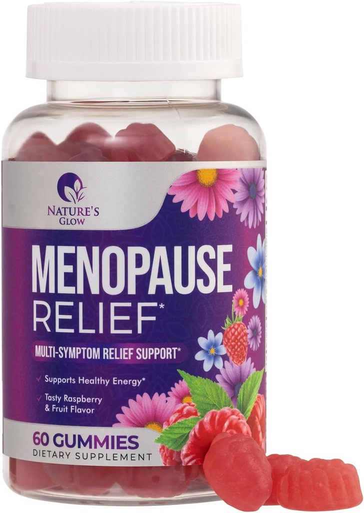 Kadınlar için Menopause Tamam - Mild Hot Flashes & Night Sweats, Natural Balance & Energy Support, Menopausal Vitamins, Non-GMO - 60 Gummies