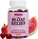 Kadınlar için Sakson beslenme Bloating Relief Gummies - Green Tea, ACV, Dandelion, Buchu Leaf, Natural Digestion Support, 60 Gummies, Watermelon Flavor