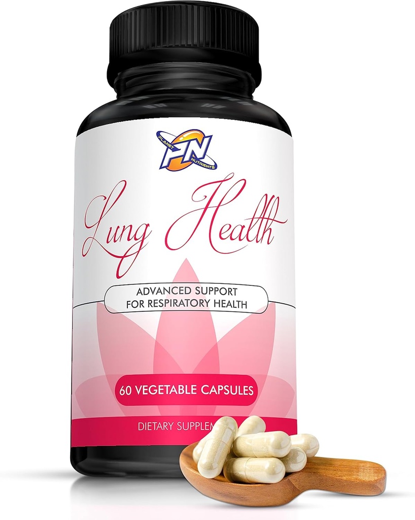 Lung Health Capsules - Gelişmiş Respiratory Destek - 60 Sebze Kapsülleri (60 Konts (kısa 1)