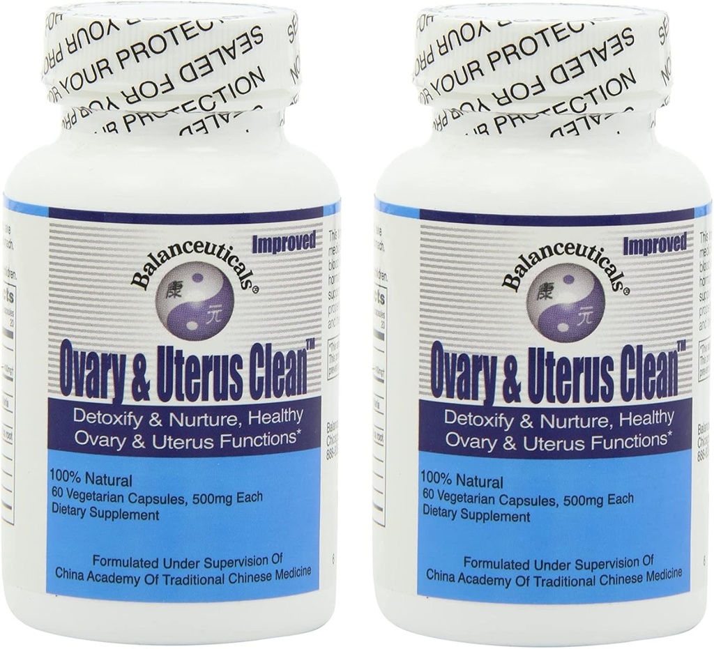 Ovary & Uterus Clean, 500 mg Diyeter Supplement Capsules, 60-Count Şişe (Pack of 2)