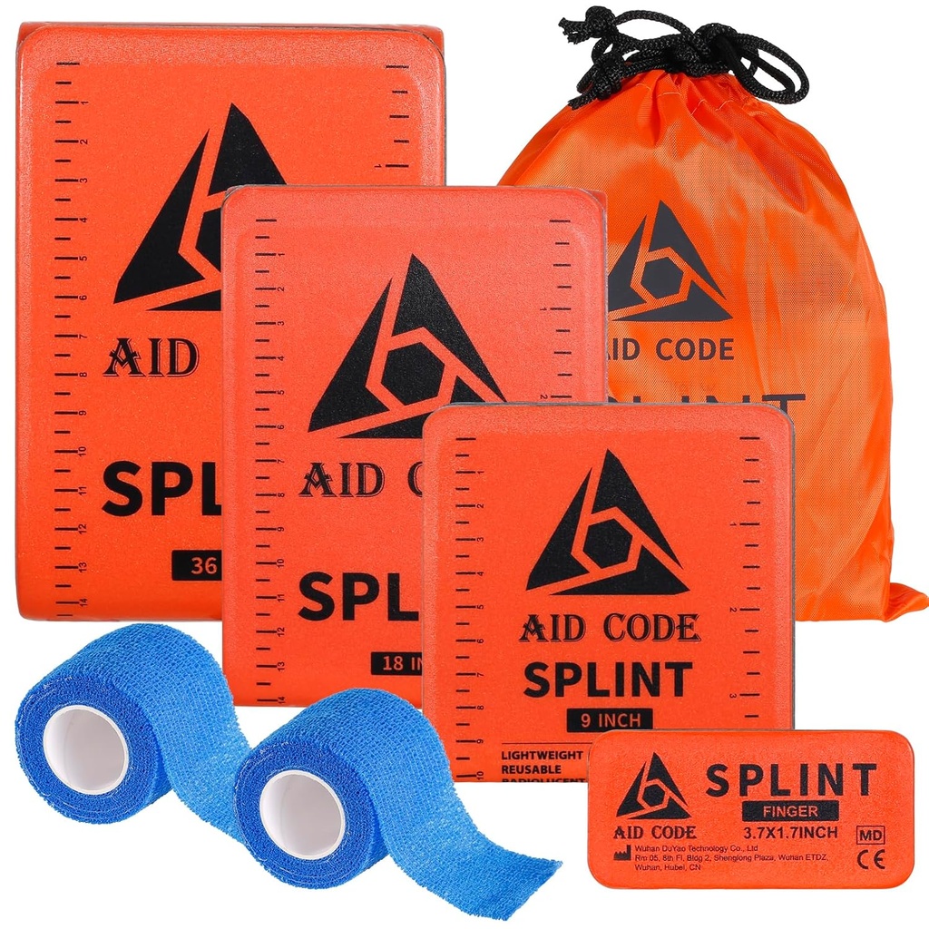 First Aid Splint 36" X 4.3",Emergency Splint Kit για το πόδι σπασμένο κόκκαλο θραύση,Ιδανικό για τον αθλητισμό, σπίτι, First Aid Refill and Pets (4 συσκευασία combo)