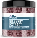 Earthborn Elements Bilberry 200 Capsules, Pure & Undiled, No Wordss