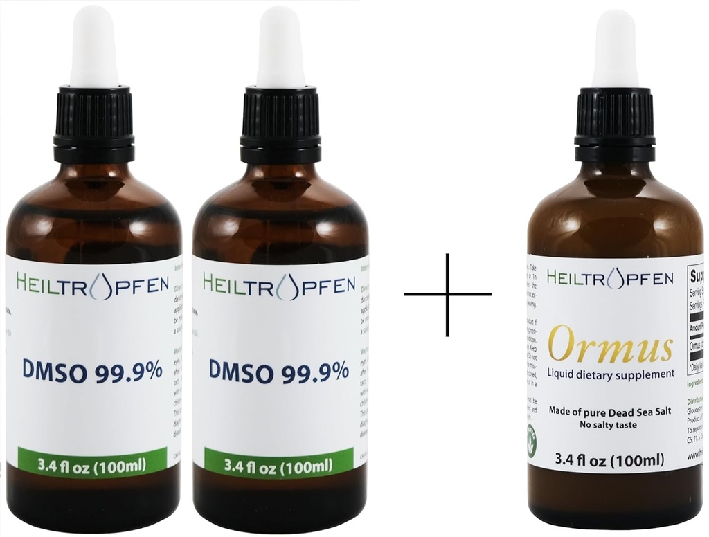 Sche/Set of 2X DMSO 99.9% 3.4 oz + Ormus 3.4 Fl Oz Yoğun Orme | Heiltropfen®