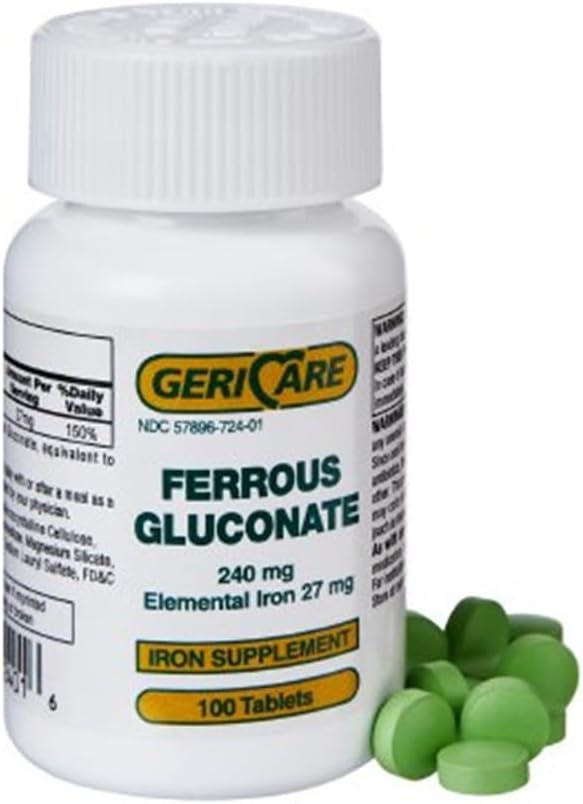 GeriCare Ferrous Gluconate 240 mg 100 Tablet Her Şey ( Borcu)