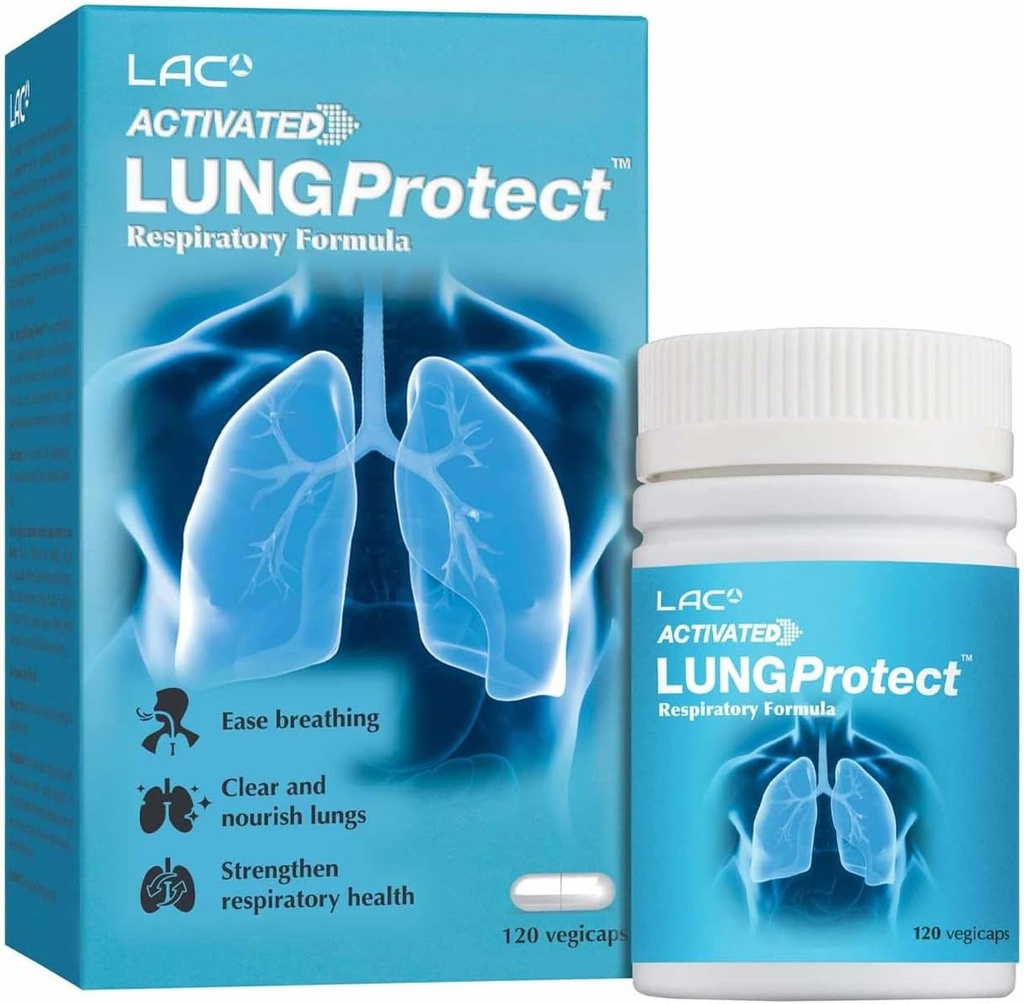 LAC Aktif Lung Koruma | TCM Herbs | Geleneksel Çince herb Supplement | Korumalar Lungs, İyileştirici Sağlığı (120 vegicaps)