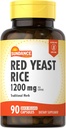 Sundance Red Yeast Rice Capsules | 1200 mg | 90 Kont | Geleneksel Herbal Supplement | Non-GMO ve Gluten Ücretsiz Formula