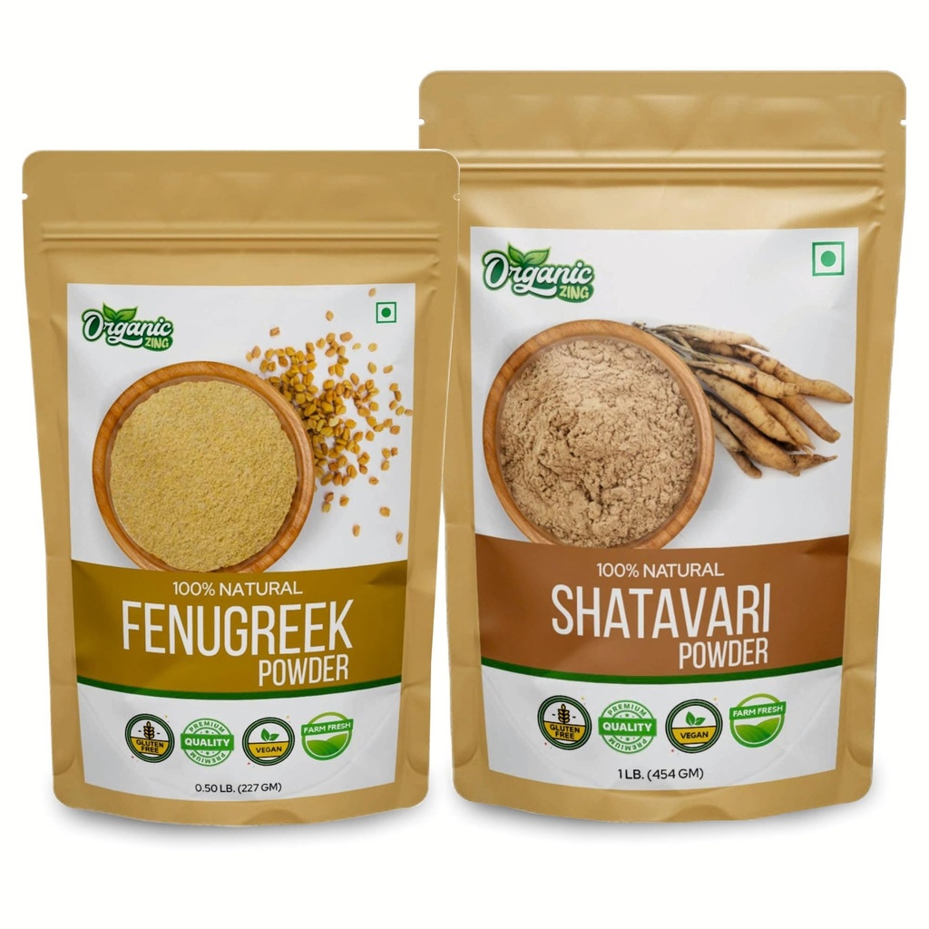 ΟΡΓΑΝΙΚΟ ΖΙΝΓΚ Σαταβάρι - 454g & Fenugreek σε σκόνη - 227g