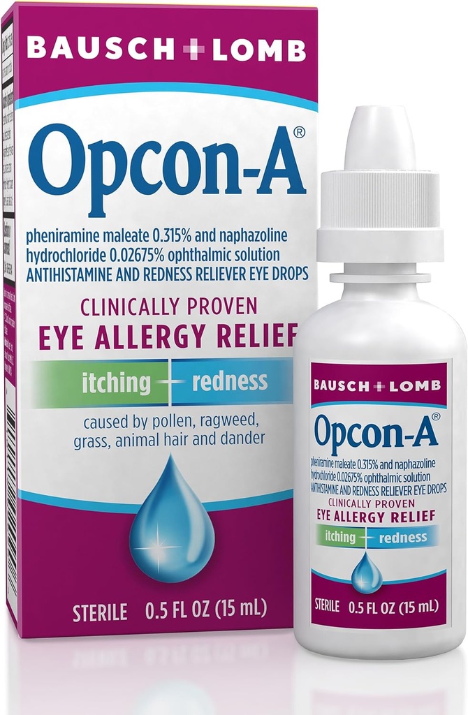 Antivirüs Eye Drops by Bausch & Lomb, for Itch & Redness Relief, 15 mL
