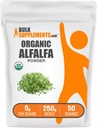 BulkSupplements.com Organik Alfalfa Grass Toz - Alfalfa Supplement, Green Superfood Toz - Vegan & Gluten Free, 5g per Service, 250g (8.8 oz) (kahkamet paketi)