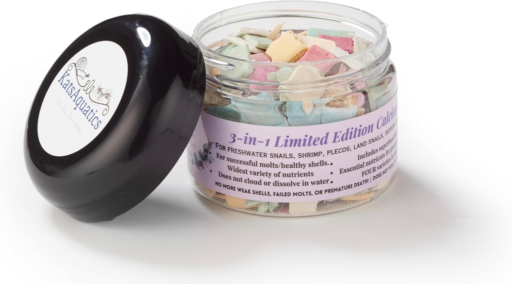 Sınırlı Editionuba - 1 Jar'da 3 Flavors, Güçlü Shells, Sağlıklı Molts,% 100 Doğal, Su'da Ayrılma, Shrimp için Hızlı Lavabo, Snails & More! Biolog ABD'de Made in USA