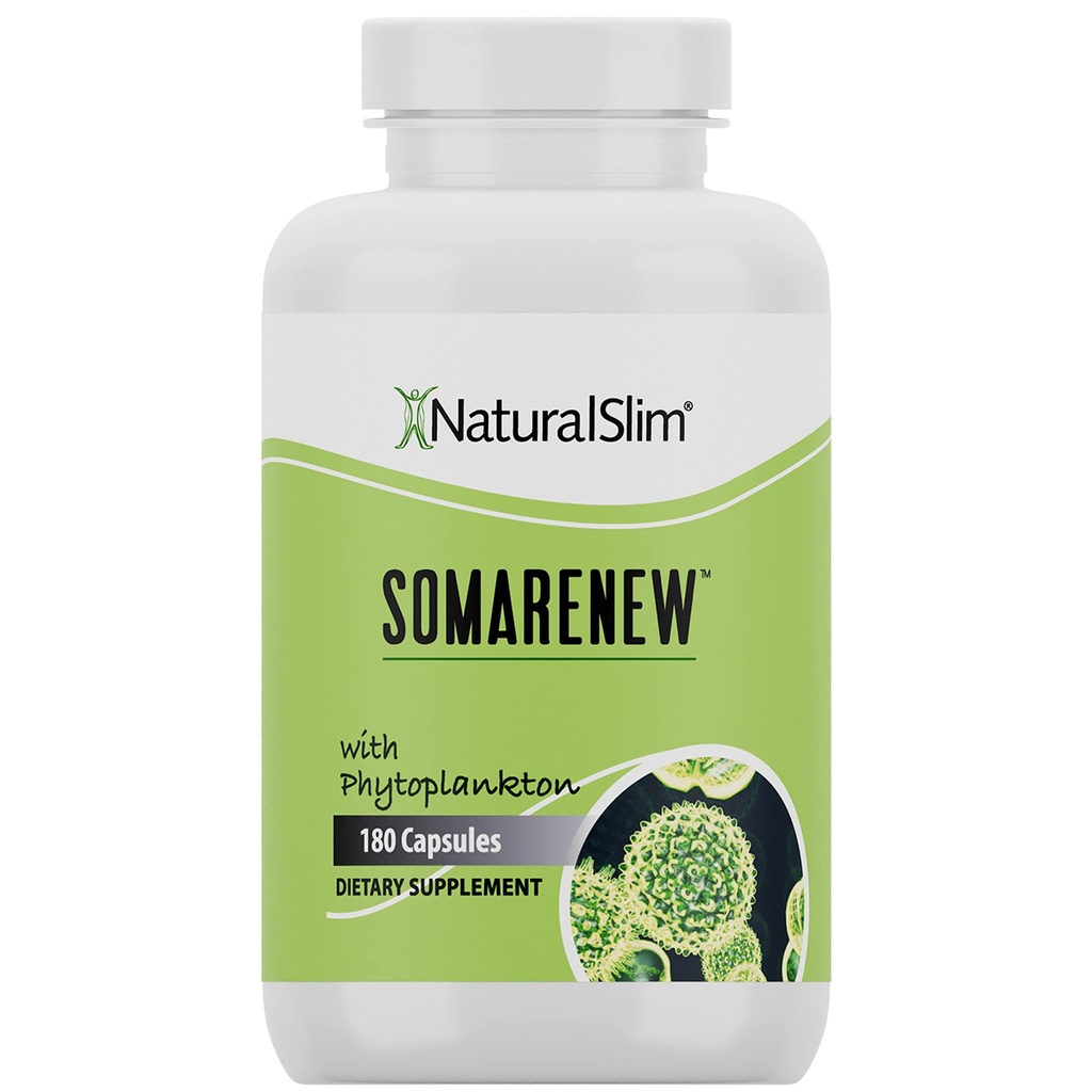 Somarenew Metabolism Branson, Gut Cleanse, Energy Support & Full Body Cleanse Supplement with Marine Phytoplankton (Omega 3) & Black Fulvic Acid Superfood - 180 Sebze Capsules
