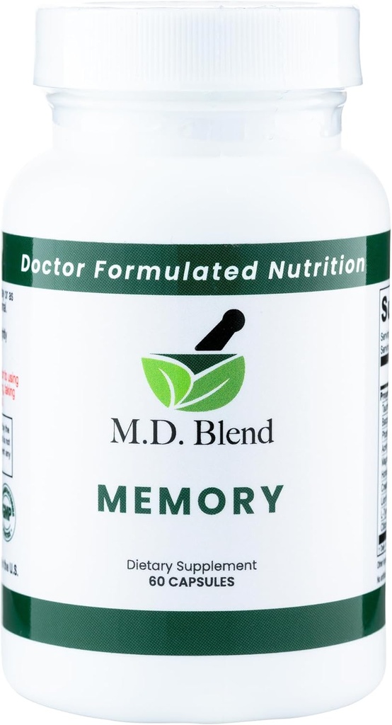 Memory - Natural Assembly - Cognitive Wellness, Memory, & Neural Function - Premium L-Tyrosine, Phosphatidylserine, Bacopa Monnieri - 30 Capsules 2 Pack