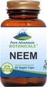 Saf Dağ Botanikleri Neem Capsules - 90 Kosher Vegan Caps with 500 mg Organik Neem Leaf Supplement Supplement