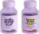 Lemme Sleep & Purr Sche - Sleep Gummies, bir Drug-Free Nighttime Aid & Purr Vaginal Probiyotik Gummies for Women - Gluten Free, Gelatin Free, Non-GMO - 60 Count Every