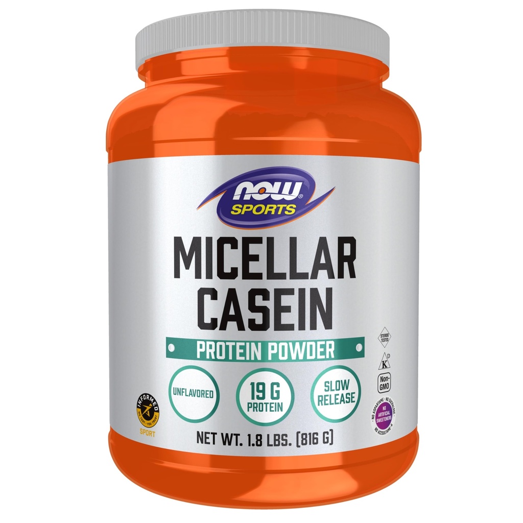 Gıdalar Spor Beslenme, Micellar Vakain 19 g, Slow Release, Unflavored Toz, 1.8-Pound