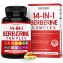 GLP-1 Supplement 14 in 1 Formula (GLP1 Supplement with Berberine, ACV, Chromium, Ceylon Cinnamon, Turmeric & More) Support Gut Health & Metabolism - Third Party Tested, Vegan Safe & USA Made