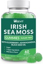 Sea Moss Gummies, İrlandalı Deniz Moss, Black Seed Oil, Ashwagandha, Bladderwrack ve Burdock Root - Destekler Skin Immunity