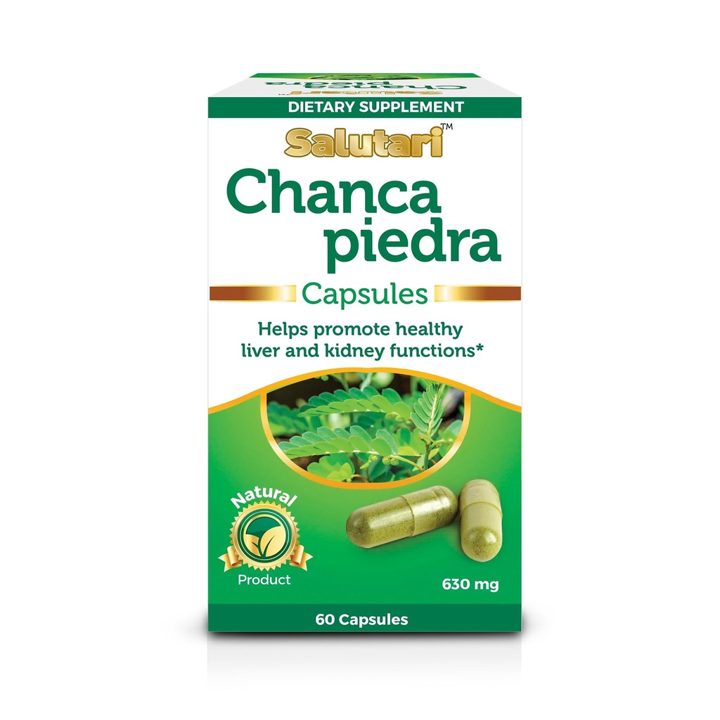SALUTARI Chanca Piedra Stone Breaker, 60 Vejetaryen Capsules - Natural Stonebreaker Supplement for Kidney Health, Liver Cleanse and Gallbladder Support - Natural Detox Supplement
