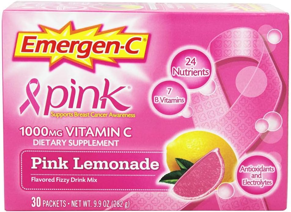 Emergen-C 1000 Vitamin mg C Toz Daily Immune Support Caffeine Free Vitamin C Supplements with çinko Manga and Electrolytes, Super Orange Flavor - 30 Count