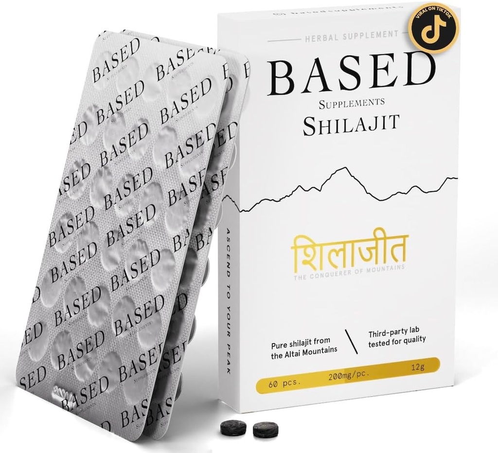Shilajit | Pure Shilajit Tabletleri Max Potency, Energy & Immune Support for Men and Women | Rich in Fulvic Acid and 85+ Trace Minerals, 60 Tablet