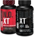 Jacked Factory N.O. XT Συμπλήρωμα οξειδίου του αζώτου (90 κόμης) & Build XT Max Elite Muscle Builder (120 κόμης)