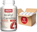 Jarow Formulas Acetyl L-Carnitine 500 mg, Συμπλήρωμα διατροφής, Υποστήριξη αμινοξέων για την υγεία του εγκεφάλου και αντιοξειδωτικά, 60 κάψουλες λαχανικών, 60 ημέρες προσφοράς (πακέτο των 12)