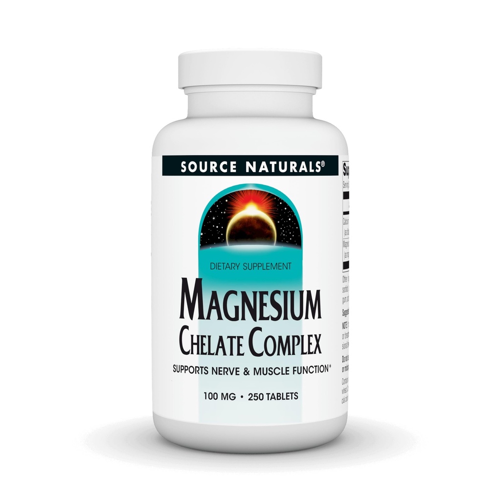Source Naturals Magnezyum Chelate - Nerve & Muscle Function - 250 Tablet
