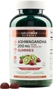 NatureWise Ashwagandha Gummies - Strawberry Kiwi - KSM-66 Vitamin D3 - Calming Mood Support - Vegetarian - Non-GMO, Gelatin ve Gluten Free - 180 Count[3-Month Supply]
