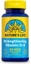 Ενίσχυση της ζωής της φύσης Βιταμίνη D3 2000 IU (50 mcg) - Βιταμίνη D - Υγεία των οστών και ανοσοποιητικό συμπλήρωμα υποστήριξης - Easy-to-Swallow Softgels - 60-Day Εγγύηση, Εργαστήριο Επαληθευμένο - 120 Μερίδες, 120ct