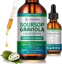 Soursop Graviola Liquid Drops Supplement with Sea Moss Extract, Soursop Bitters Liquid for Cell Support & Regeneration, Immunity, Liver, Antioxidant, Graviola Leaves Extract 2 Μήνας Προσφορά 60ML