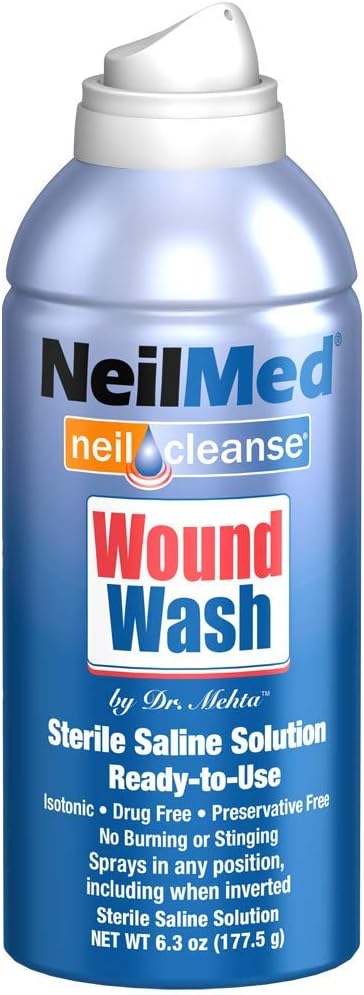 NeilMed Cleanse Sterile Saline Yarası Yıkama, 6.3 Ounce
