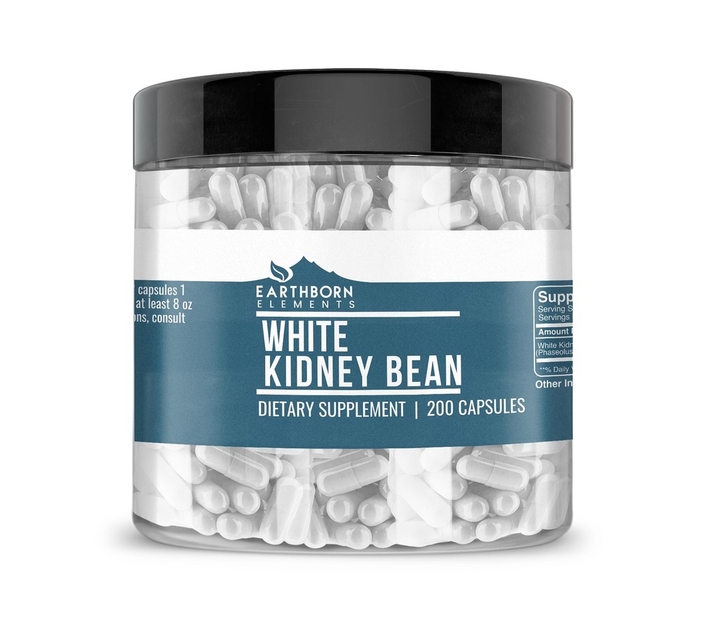 Earthborn Elements White Kidney Bean Extract 200 Κάψουλες, καθαρό & μη αραιωμένο, χωρίς πρόσθετα