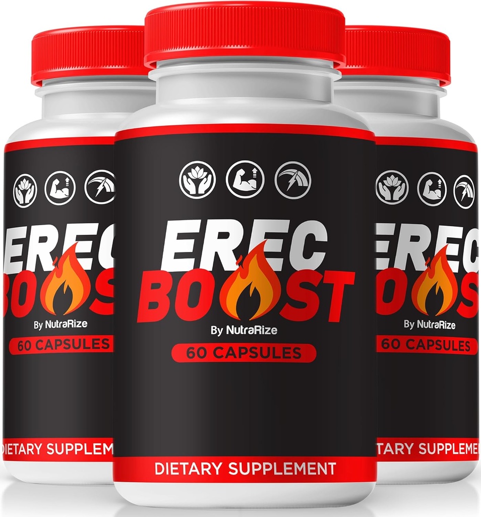 NutraRize (3 Pack) ErecBoost, ErecBoost χάπια για άνδρες, επίσημη ErecBoost αρχική αρσενικά κάψουλες για την ενέργεια & συνολική υγεία, ErecBoost pastillas, ErecBoost En Capsulas (180 κάψουλες)
