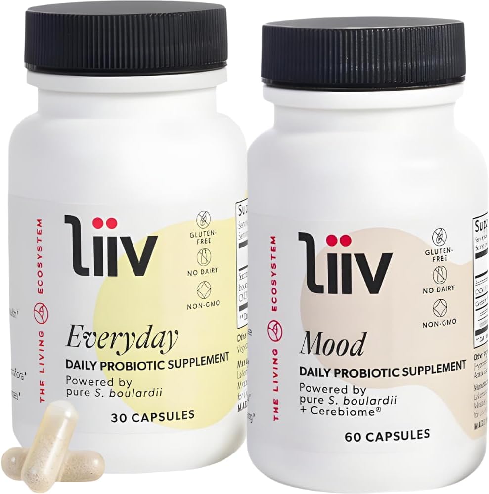 LiiV Mood Boosting Probiyotik & Premium Everyday Probiyotik Sche, Whole Body Wellness, Digestive & Immune Support