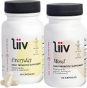 LiiV Mood Boosting Probiyotik & Premium Everyday Probiyotik Sche, Whole Body Wellness, Digestive & Immune Support