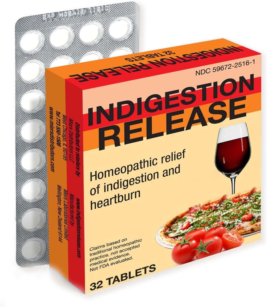 Miers Lab Indigestion Relief Capsules, Homeopathic Tabletler için Kalpburn Yardımı, Güvenli ve Etkili, Hızlı Acting, 32 Tablet