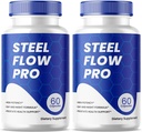 Steel Flow Pro Capsules, Prostate Health Supplement Pills - maksimum Güçlü, Destek Prostate Health, All Natural Formula Pack of 2 (120 Capsules)