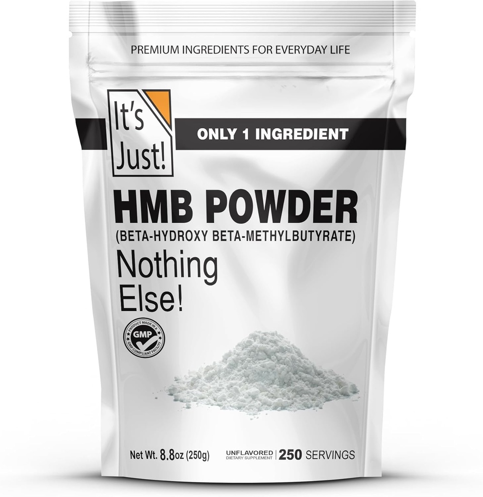 Είναι απλά! - Σκόνη HMB, 250g, Βήτα-Υδροξυ Βήτα-Μεθυλοβουτυρικό, ως HMB ασβεστίου, Batch Tested Gluten Free, Μη-ΓΤΟ, Heavy Metal Tested, Keto Friendly (Unflaved, 250g)