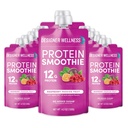 Tasarımcı Wellness proteini Smoothie, Real Fruit, 12g protein, Low Carb, Zero Sugar, Gluten-Free, Non-GMO, Yapay Renkler veya Flavors, Raspberry Meyvesi, 12 Kont