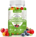 Creatine Monohydrate Gummies - 5g Creatine για γυναίκες άνδρες, Ενισχυμένη μυϊκή δύναμη, ενίσχυση της εστίασης και αντοχής, μυών Builder, L-Ταυρίνη + βιταμίνη B12, Vegan, χωρίς γλουτένη 80 κόμης