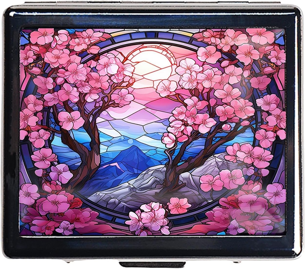 7 Days Chromed Shiny Silver Pill Organizer with Mirror Inside Has 8 Ayrı Karşılaşmalar Rect Fukushima 7 Days Pill Box Pill Case (Cherry Blossom)