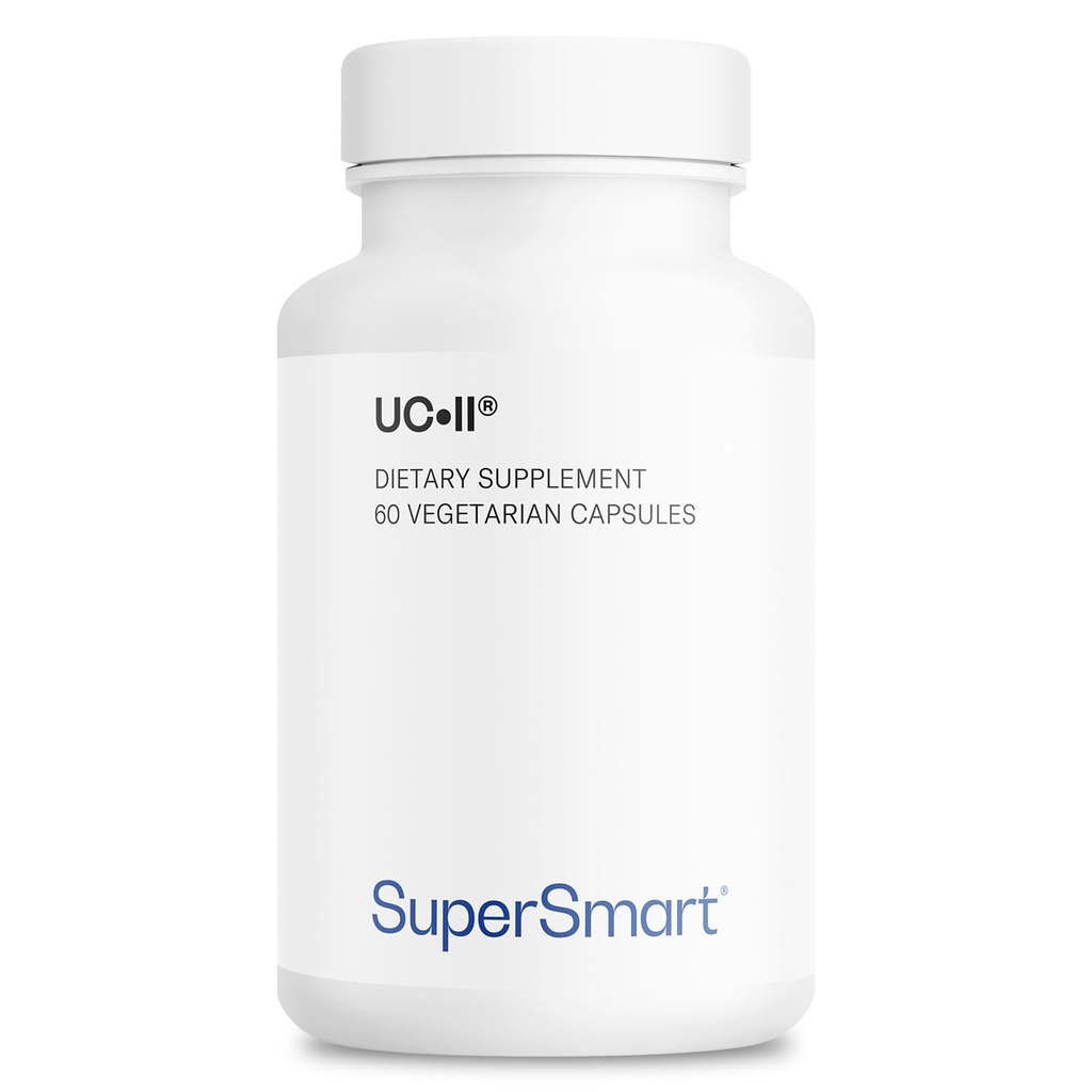 Supersmart UC II Supplement 40 mg per Day (Premium Collagen) - Undenatured Type II Collagen Supplement | Non-GMO & Gluten Free - 60 Vegetarian Capsules