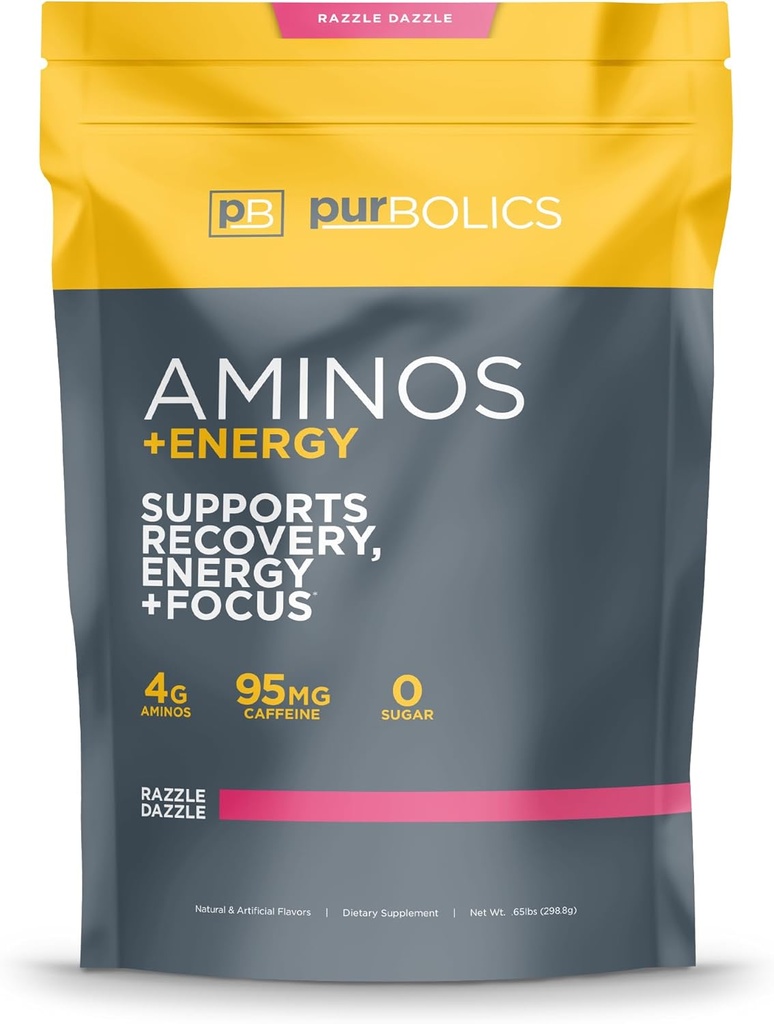 Purboliks replicas + Energy | Supports Recovery, Energy & Focus | 95mg of Caffeine, 0 Sugar & 60 Hizmet (Razzle Dazzle)
