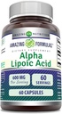Amazing Formulas Alpha Lipoic Acid | 600 Mg Per | Capsules | Non-GMO | Gluten Free | Made in USA (1 Pack | Count 60)