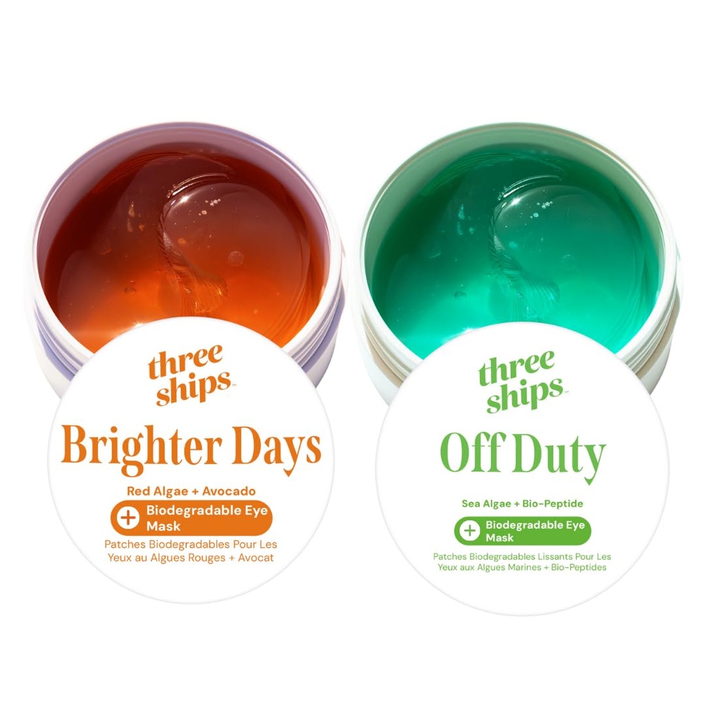 Three Ships Eye Mask Hediyesi - Biyodegradable Eye Maskeleri - Dragons' Den'de Görüldüğü gibi - Puffiness ve Dark Circles - Eye Bag Tedavisi, 30 Set (60 Patches), 2.96 ozz