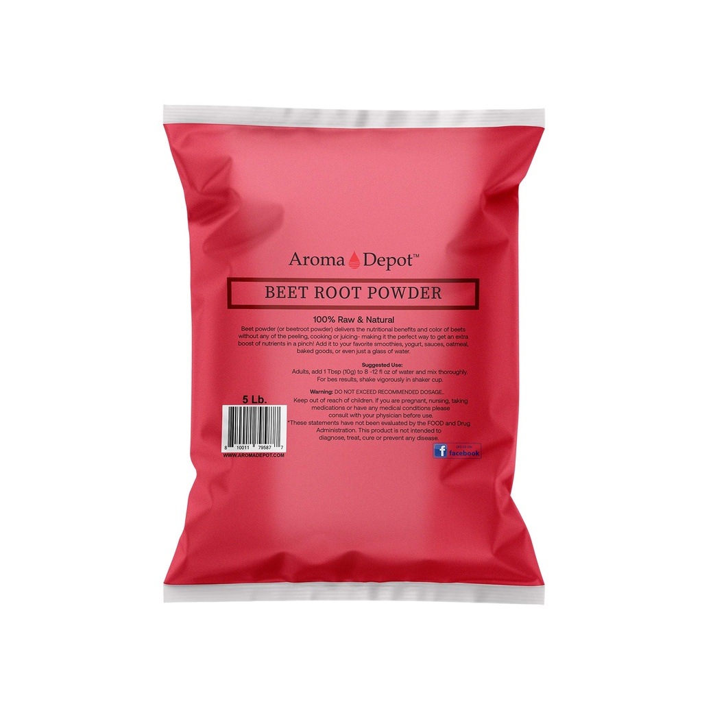 Beet Root Toz 5 lb. by Aroma Depot Raw & Non-GMO I Vegan & Gluten Free I Nitric Hoffman I Boost Stamina and Arts Energy Immune Systemjp I 100% Natural Natural Natural