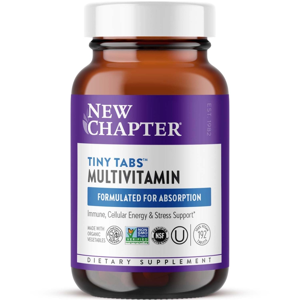 Yeni Bölüm Tiny Tabs Multivitamin with 20+ Nutrients for Immune, Cellular Energy & Stress Support, Including Vitamin D3 + B Vitaminleri, 192 Kont Count Count Count