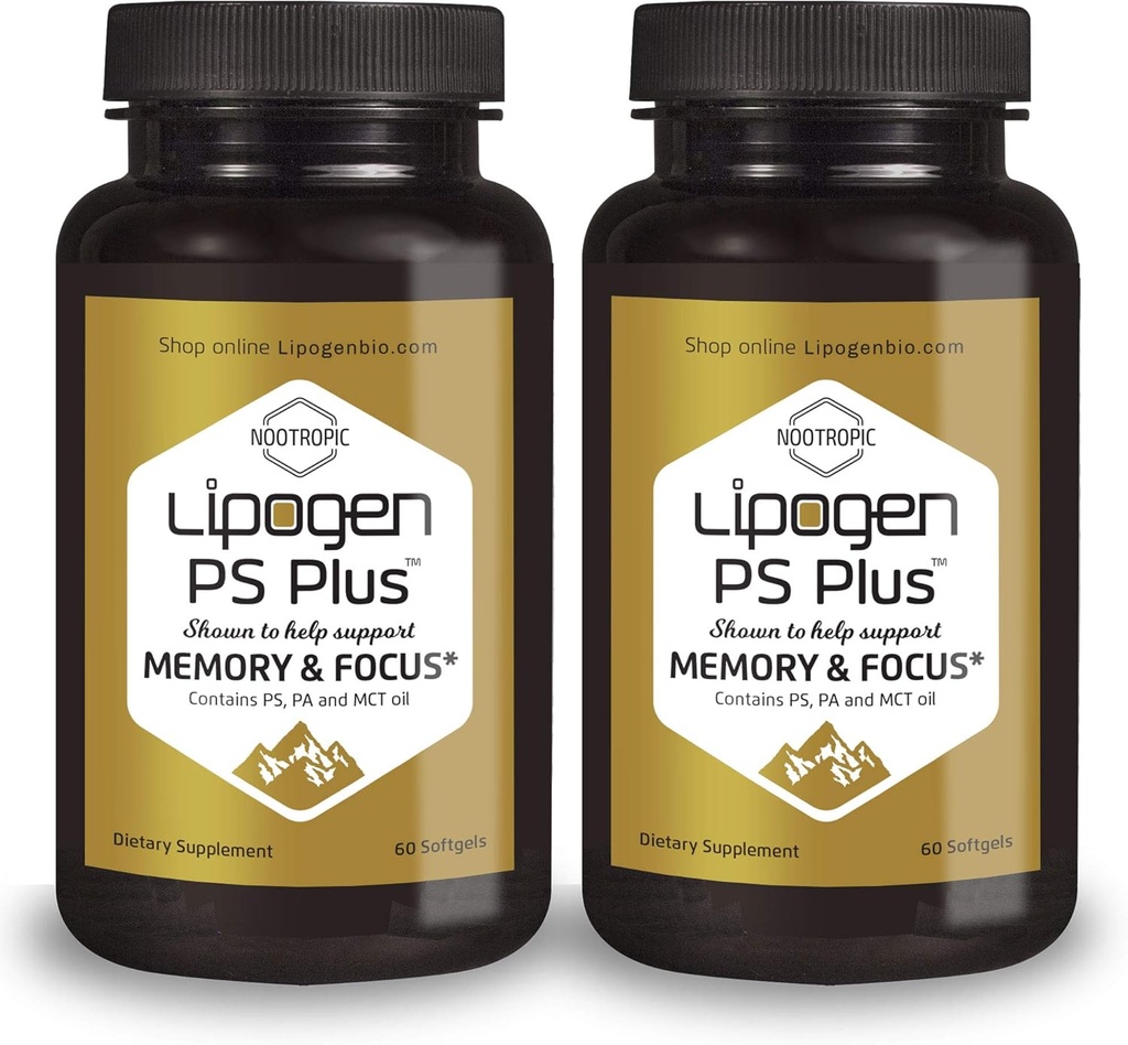 PS Plus Memory & Focus için Senior Supplements. Phosphatidylserine Support Brain Function 2Months Supply. (120 Softgels)