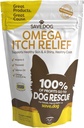..DOG Omega Itch Relief for Dogs - Sağlıklı Cilt ve Vitamin E, Flax Oil ve Salmon Oil for Itch Relief - Pet Supplement with a Cause (70 Chews)